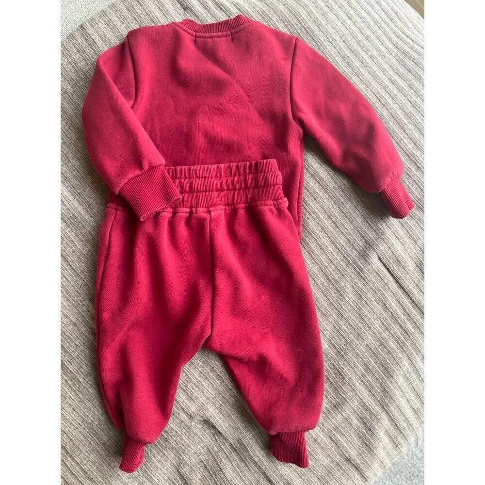 Milano Di Rouge Red Lux Baby Signature Sweatsuit 6-9 Months